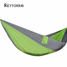 Load image into Gallery viewer, Single or Double Hammock for Adults Outdoor Backpacking Travel Hammock With 2 Straps and 2 Carabiners