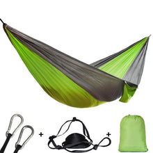 Load image into Gallery viewer, Single or Double Hammock for Adults Outdoor Backpacking Travel Hammock With 2 Straps and 2 Carabiners
